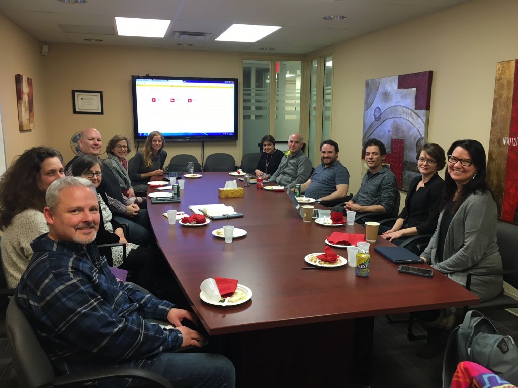 Faculty at Carleton University during a portfolio working group meeting