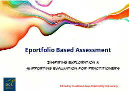 Cover of the "Eportfolio based assessment" ebook published by DCU in September 2018