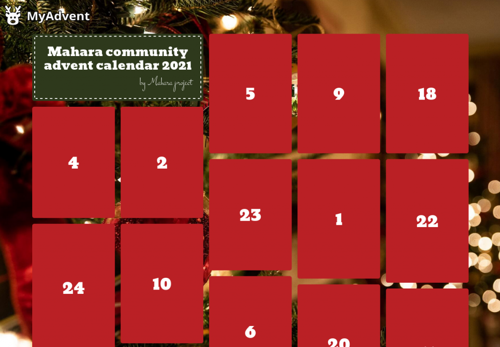 Part of the Mahara advent calendar 2021